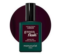 Manucurist Vernis Semi Permanent Violet Green Flash Aubergine - Vernis Gel Ongle UV Semi Permanent & LED - 12-Free, Bio Sourcé (84%) - Manucure Professionnelle - 15 ml