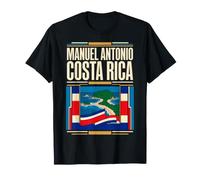Manuel Antonio Drapeau Costa Rica Côte Tropicale Art rétro T-Shirt