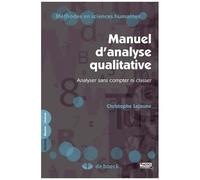 Manuel D'Analyse Qualitative - Analyser Sans Compter Ni Classer