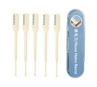 Manuel de coiffure de nez, manuel de poils de nez manuel, Outils d'épilation nasale double face 5 pièces avec sélecteur d'oreille, Travel Ear and Nose Grooming Supplies for Men Women Makeup