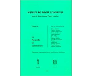 Manuel de droit communal, tome 1, 2e édition