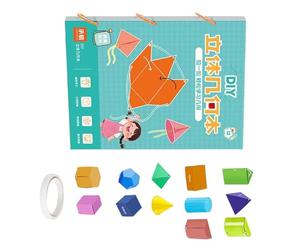 Manuel de mathématiques cousu à la main - Cahier d'exercices de construction en papier d'augmentation pour la pratique du raisonnement - Livre d'activités STEM plus basique au collège