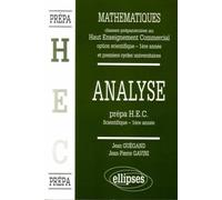 Manuel de Mathématiques : Haut Enseignement Commercial - Analyse, 1re année