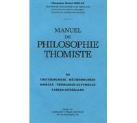 Manuel de philosophie thomiste, volume III