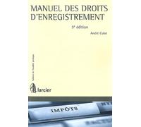 Manuel des droits d'enregistrement