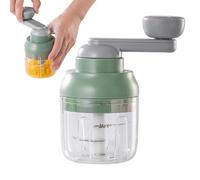 Manuel d'hélicoptère végétal, manuel de hacheur alimentaire, coupe de légumes en acier inoxydable Processeur végétarien portable, multifonction de salade de broyage à l'ail pour noix et ci