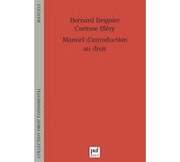Manuel d'introduction au droit: Première année de licence. Premier semestre