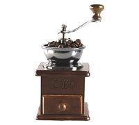 Manuel du moulin à café | Moulin à café Burr - moulin à café de style rétro antique en fonte à manivelle avec tiroir en bois, cadeau de Noël