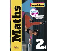 Manuel Impulsions Maths 2de Manuel élève - Edition 2026 - Stéphane Percot - Belin Éducation - broché - Scolaire / Universitaire