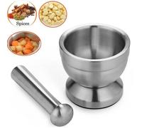 Manuel Moulin à épices pour Ail Spice Herb sèche,Presse-Purée Ustensile Outil de Cuisine en acier inoxydable Broyeur Grinder Spice