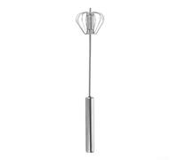 Manuel pour fouet semi-automatique en acier inoxydable pour œufs, crème, sauce, mélange rapide, ustensile de cuisine portable argenté (milieu et milieu)