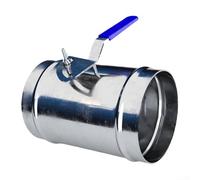 Manuel pour soupape d'amortissement de volume d'air CVC avec poignée réglable, joint en silicone anti-fuite et construction en fer galvanisé pour une performance de ventilation durable (DN80)