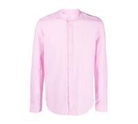 Manuel Ritz - 14 Camicia In Lino Collo Coreano - Homme - Chemises - Rose - Taille: 4XL