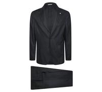 Manuel Ritz - Abito Monopetto Lino - Homme - Costumes - Noir - Taille: M