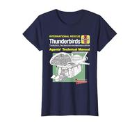 Manuel Technique des Agents Thunderbird 2 et Firefly T-Shirt, Femme, Bleu Marine, M