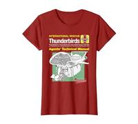 Manuel Technique des Agents Thunderbird 2 et Firefly T-Shirt, Femme, Canneberge, XS