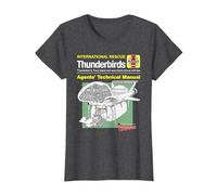 Manuel Technique des Agents Thunderbird 2 et Firefly T-Shirt, Femme, Chiné Foncé, XS