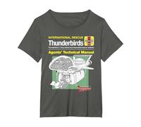 Manuel Technique des Agents Thunderbird 2 et Firefly T-Shirt, Femme Grandes Tailles, Asphalte, 3X