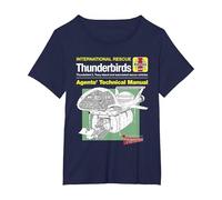 Manuel Technique des Agents Thunderbird 2 et Firefly T-Shirt, Femme Grandes Tailles, Bleu Marine, 5X