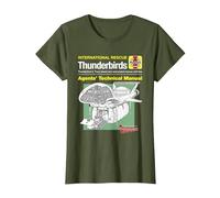 Manuel Technique des Agents Thunderbird 2 et Firefly T-Shirt, Femme, Olive, XS
