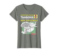 Manuel Technique des Agents Thunderbird 2 et Firefly T-Shirt, Femme, Vert Kaki chiné, M