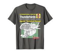 Manuel Technique des Agents Thunderbird 2 et Firefly T-Shirt, Homme, Asphalte, M