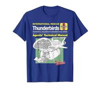 Manuel Technique des Agents Thunderbird 2 et Firefly T-Shirt, Homme, Bleu Royal, S