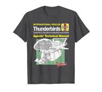 Manuel Technique des Agents Thunderbird 2 et Firefly T-Shirt, Homme, Chiné Foncé, XXL