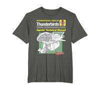 Manuel Technique des Agents Thunderbird 2 et Firefly T-Shirt, Homme Grandes Tailles, Asphalte, 6X Tall