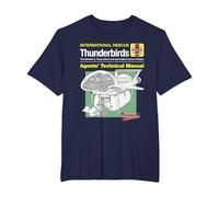 Manuel Technique des Agents Thunderbird 2 et Firefly T-Shirt, Homme Grandes Tailles, Bleu Marine, 6X Tall