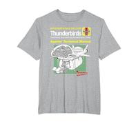 Manuel Technique des Agents Thunderbird 2 et Firefly T-Shirt, Homme Grandes Tailles, Gris Chiné, 3X Tall