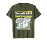 Manuel Technique des Agents Thunderbird 2 et Firefly T-Shirt, Homme, Olive, M