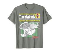 Manuel Technique des Agents Thunderbird 2 et Firefly T-Shirt, Homme, Vert Kaki chiné, L