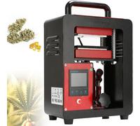 Manuelle hydraulique machine de presse à chaud 10 tonnes, double plaque chauffante machine pour l'extraction PU cuir fleurs plantes