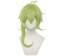 MANUKS Perruque Anime Cosplay pour Collei Perruque,Green Wavy Perruque Cheveux synthétiques,Halloween Costume Cosplay,pour Fête Carnaval Noël