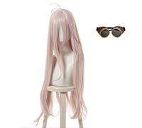 MANUKS Perruque Anime Cosplay pour Iruma MIU Perruque,Long Pink Perruque Cheveux synthétiques,Halloween Costume Cosplay,pour Fête Carnaval Noël