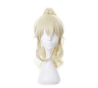 MANUKS Perruque Anime Cosplay pour Jean Perruque,Blonde Ponytail Perruque Cheveux synthétiques,Halloween Costume Cosplay,pour Fête Carnaval Noël