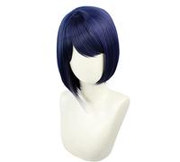 MANUKS Perruque Anime Cosplay pour Kujo Sara Perruque,Dark Blue Short Perruque Cheveux synthétiques,Halloween Costume Cosplay,pour Fête Carnaval Noël
