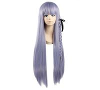 MANUKS Perruque Anime Cosplay pour Kyoko Kirigiri Perruque,Purple Long Perruque Cheveux synthétiques,Halloween Costume Cosplay,pour Fête Carnaval Noël