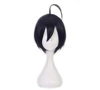 MANUKS Perruque Anime Cosplay pour Saihara Shuichi Perruque,Short Blue Perruque Cheveux synthétiques,Halloween Costume Cosplay,pour Fête Carnaval Noël