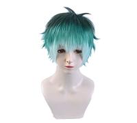 MANUKS Perruque Anime Cosplay pour Sasara Nurude Perruque,Short Green Perruque Cheveux synthétiques,Halloween Costume Cosplay,pour Fête Carnaval Noël