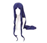 MANUKS Perruque Anime Cosplay pour Shirogane Tsumugi Perruque,Long Curly Blue Perruque Cheveux synthétiques,Halloween Costume Cosplay,pour Fête Carnaval Noël