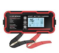 Manusage Chargeur Intelligent entièrement Automatique de 6 A, Chargeur de Batterie de Voiture Portable 6 V et 12 V, mainteneur de Batterie, Chargeur à régime Rapide, désulfateur de Batterie avec