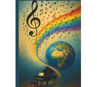 Manuscript: A Colorful Music Manuscript Notebook with 200 Pages of 12 Staves - Perfect for Pianists, Composers, and Students