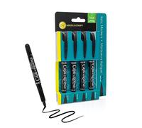 MANUSCRIPT Callicreative Italic Crafter Lot de 4 marqueurs (fin, moyen, large et extra large, noir)