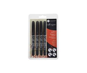Manuscript Calligraphy Lot de 4 Feutres Noir