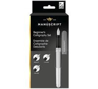 MANUSCRIPT Kit de calligraphie pour débutants - Ensemble complet de calligraphie pour débutants avec stylo-plume, pointes italiques, encre noire et convertisseur, stylos de calligraphie pour écrire