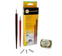 MANUSCRIPT Leonardt Kit de calligraphie pour dessin et cartographie Le meilleur ensemble de calligraphie pour débutants. Un stylo de calligraphie pour dessiner, écrire, écrire et croquis. Comprend 2