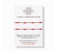 MANVEN 2PCS Corde De Corde Rouge Bonheur À La Main Pour La Famille 7 Noeuds Bracelet Réglable Protection De La Kabbale Bon Souhait Bracelet Pour Femmes Meilleur Ami Adolescents Homme