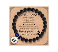 MANVEN Cadeau Futur Papa Bracelet Futur Papa en Devenir Idée Cadeau Annonce Grossesse Original Fête des Pères Anniversaire Noël Homme